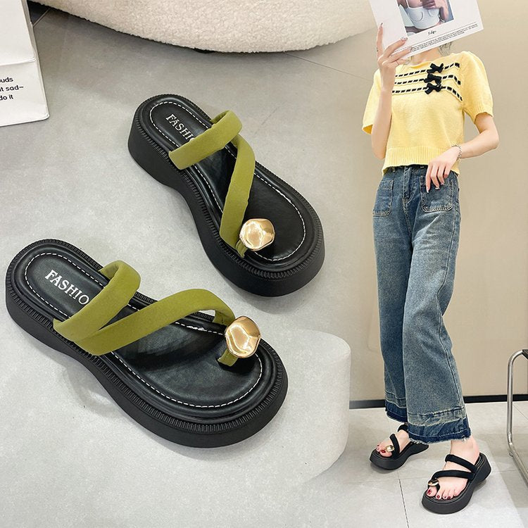 Casual beach shoes pinch cold slippers