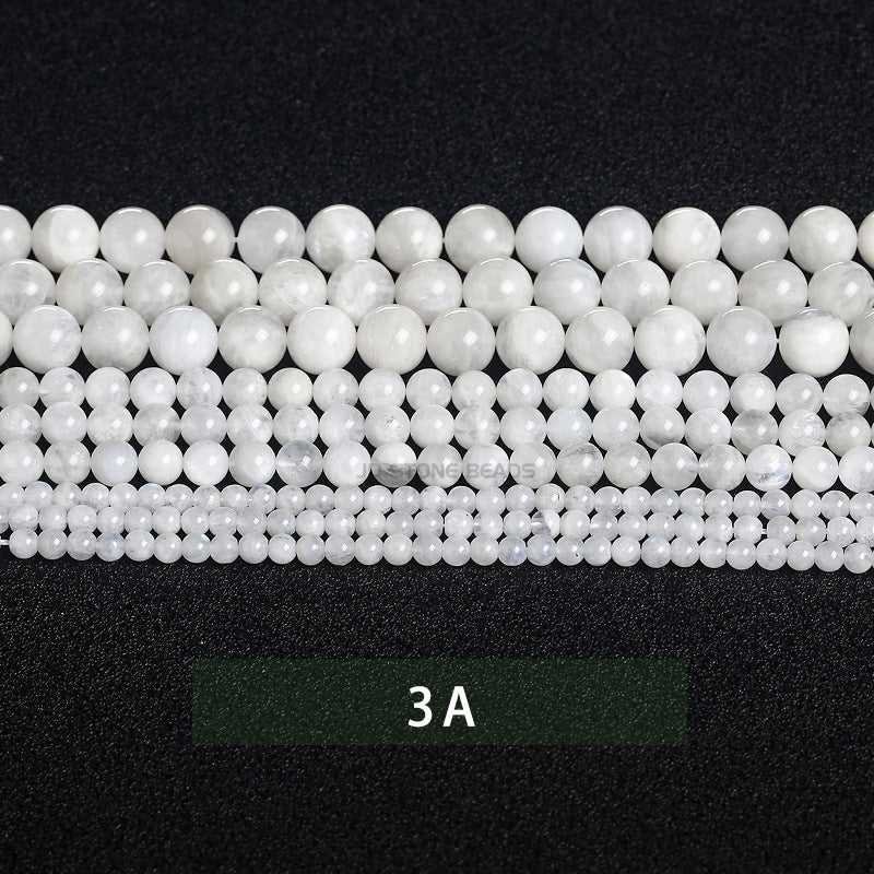 7A grade natural strong light gray moonlight loose beads