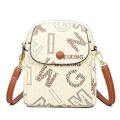 Printed shoulder women's bag