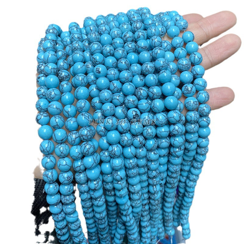 Synthetic light blue turquoise loose beads