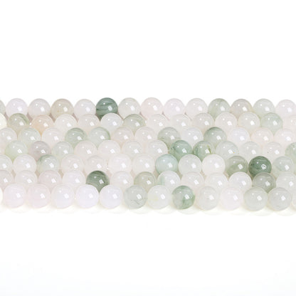 Loose beads ice jade bracelet work in progress round beads