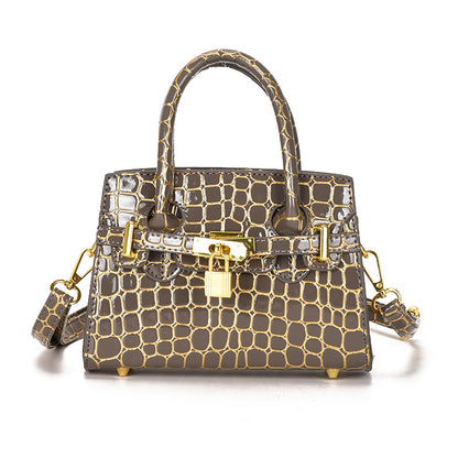 European and American stone pattern handbag