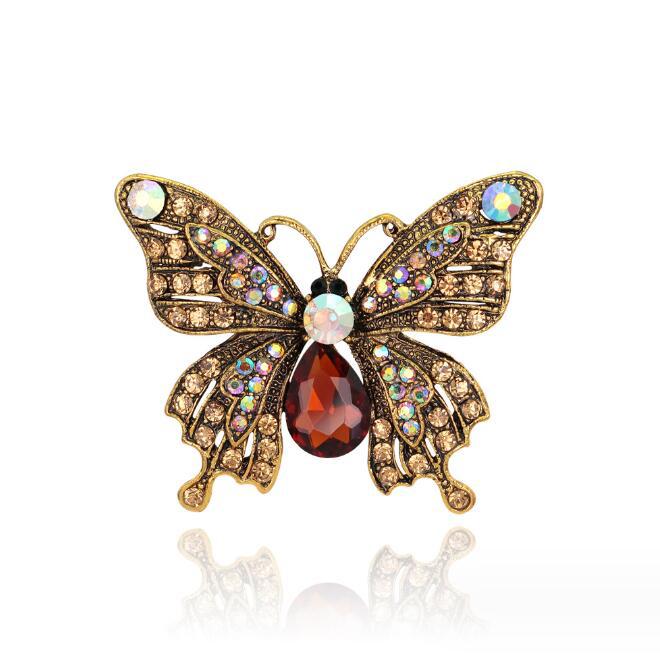 Butterfly brooch with diamonds high-end