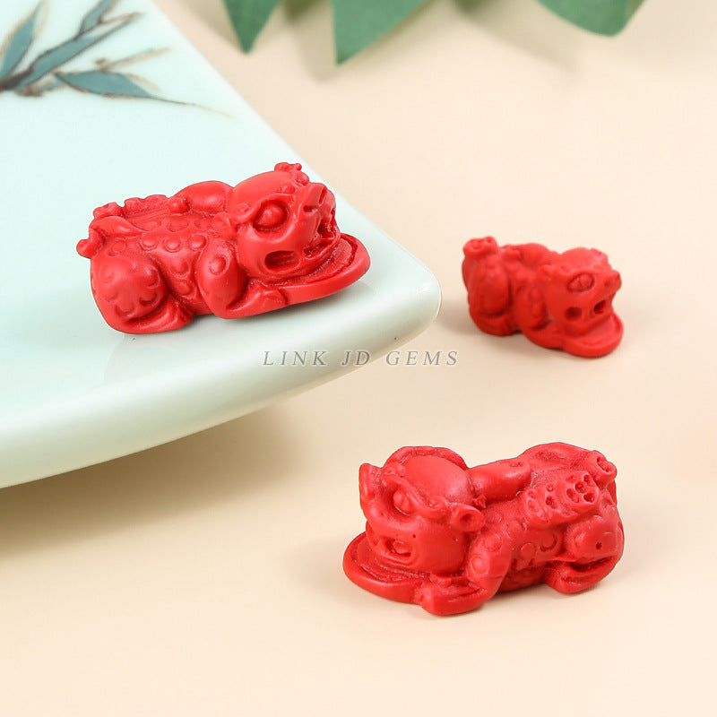 Cinnabar Pixiu loose beads