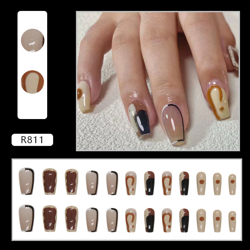 Fall Sweet Cute Wearable Fake Nails