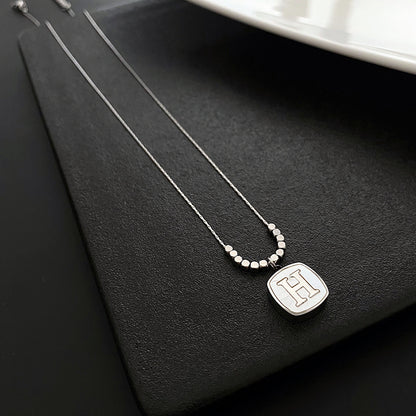 Design Shell Necklace, Stainless Steel, Non-fading, Elegant H Pendant