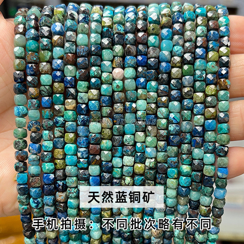 4Mm crystal agate square loose beads