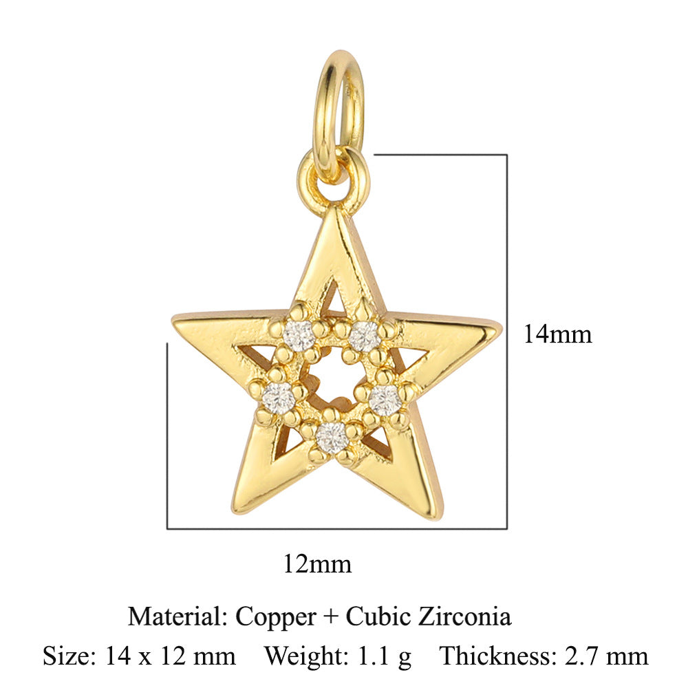 Zircon Sun Star Moon Bee Butterfly Pendant