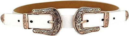 Vintage carved double-headed women's belt