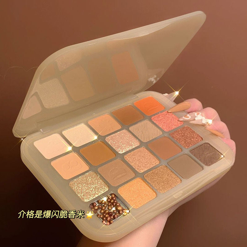 Paleta de sombras de ojos de 20 colores castaños 