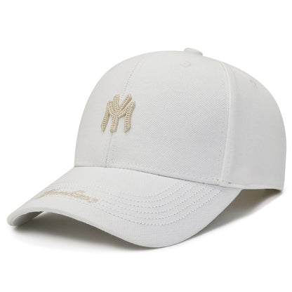 MY Letter Embroidered Simple Duckbill Cap