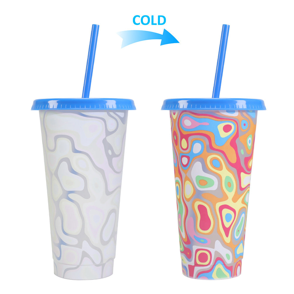 710Ml temperature-sensitive plastic color-changing cup