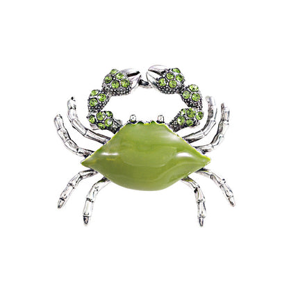 Painted Crab Brooch