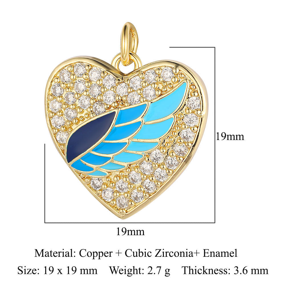 Heartbeat Eyes Mom Copper Zircon Pendant