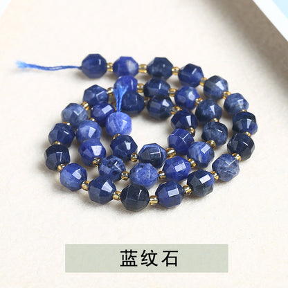 Agate cut olive beads loose beads