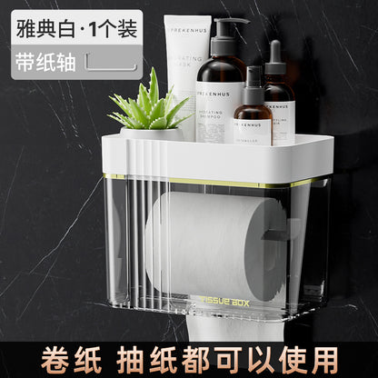 Wall-Mounted Tissue Box, Transparent for Paper Towels