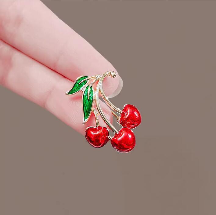 Little Red Cherry Brooch