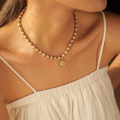 Pearl Coin Pendant Necklace