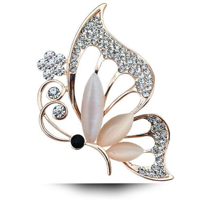 Versatile butterfly opal, brooch