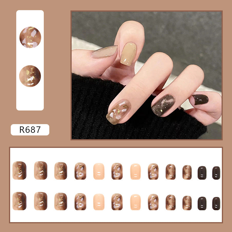 Caramel Amber Nails