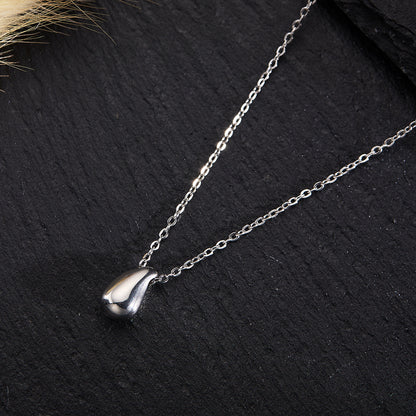 Silver Titanium Steel Necklace Strip