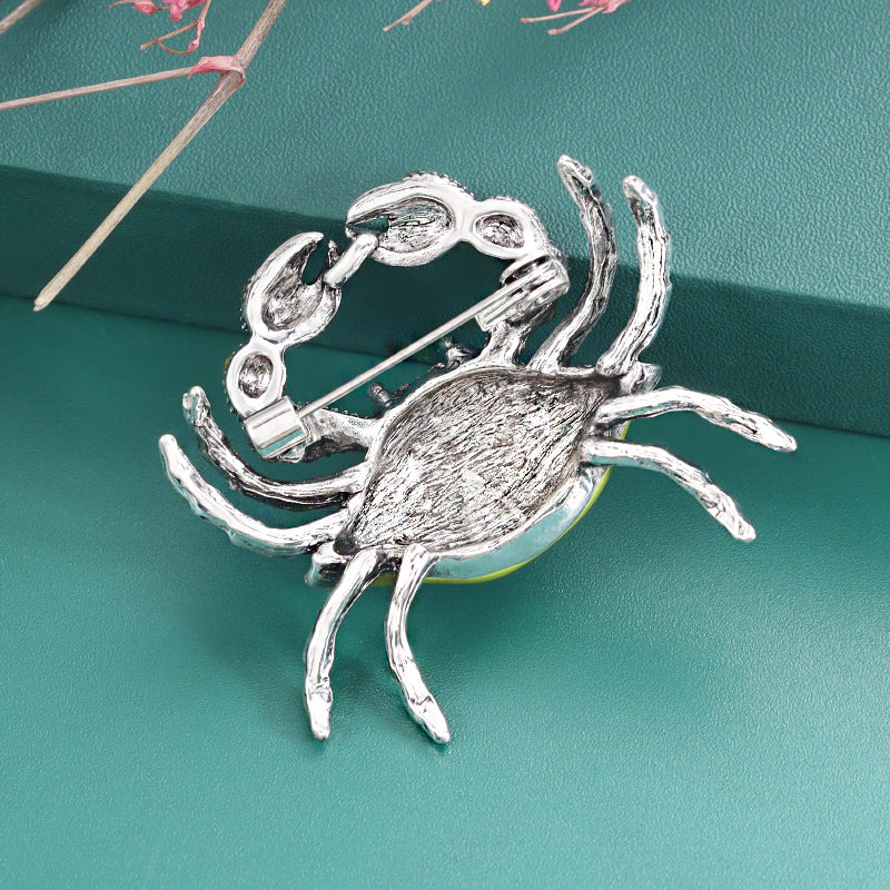 Painted Crab Brooch