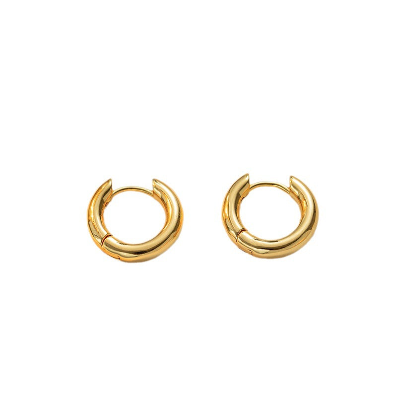 Geometric Stainless Steel Round Earrings for Women