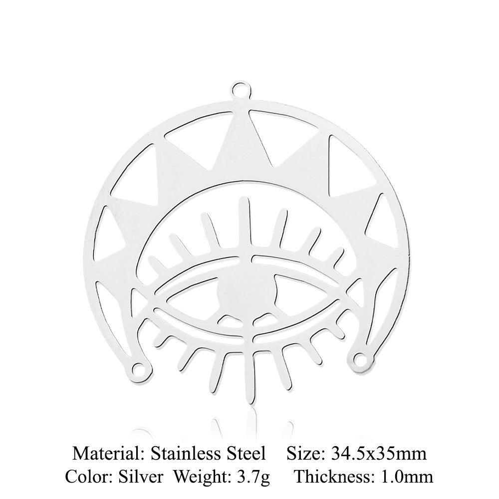 5 pcs/pack Lotus titanium steel pendant yoga pendant