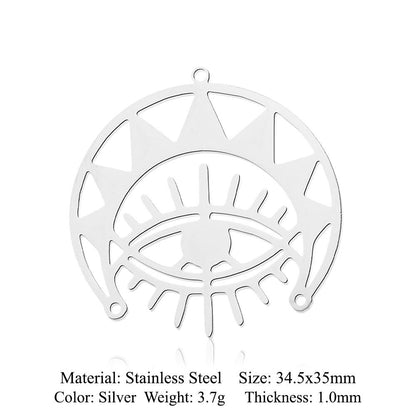 5 pcs/pack Lotus titanium steel pendant yoga pendant