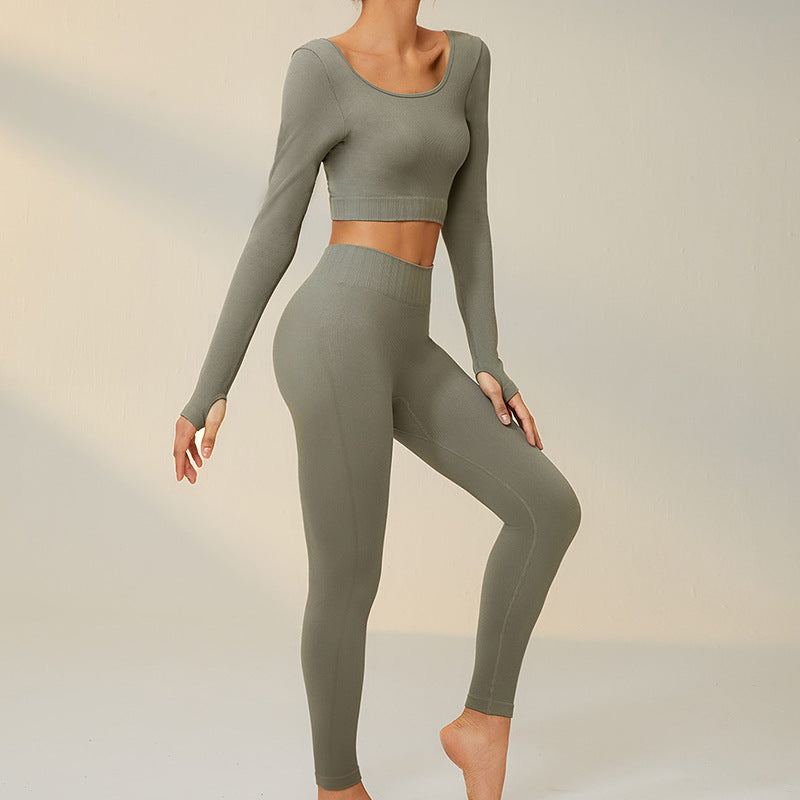 Fall/Winter Cross Long Sleeve Yoga Set