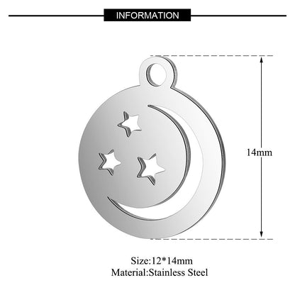 10 pcs/heart-packed sun yoga star moon pendant