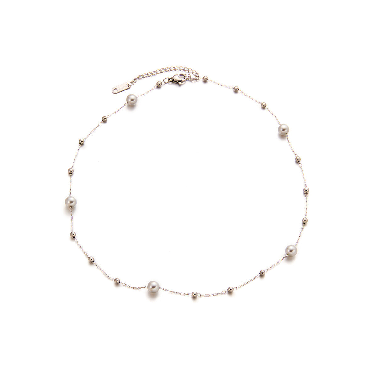 Gypsy Grey Bead Pearl Necklace