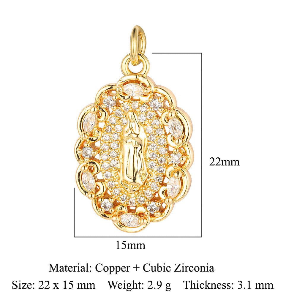 Virgin Angel Copper Zircon Pendant