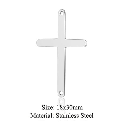 5 pcs/bag cross titanium steel pendant Virgin DIY