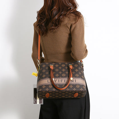 Retro printed versatile handbag wholesale