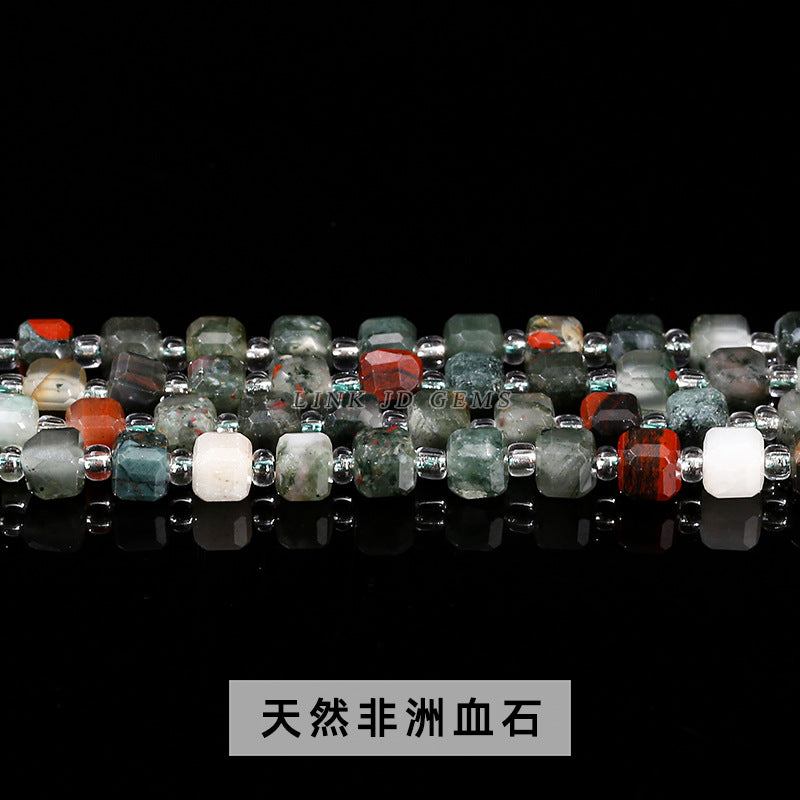 6/8Mm crystal agate jade cube loose beads