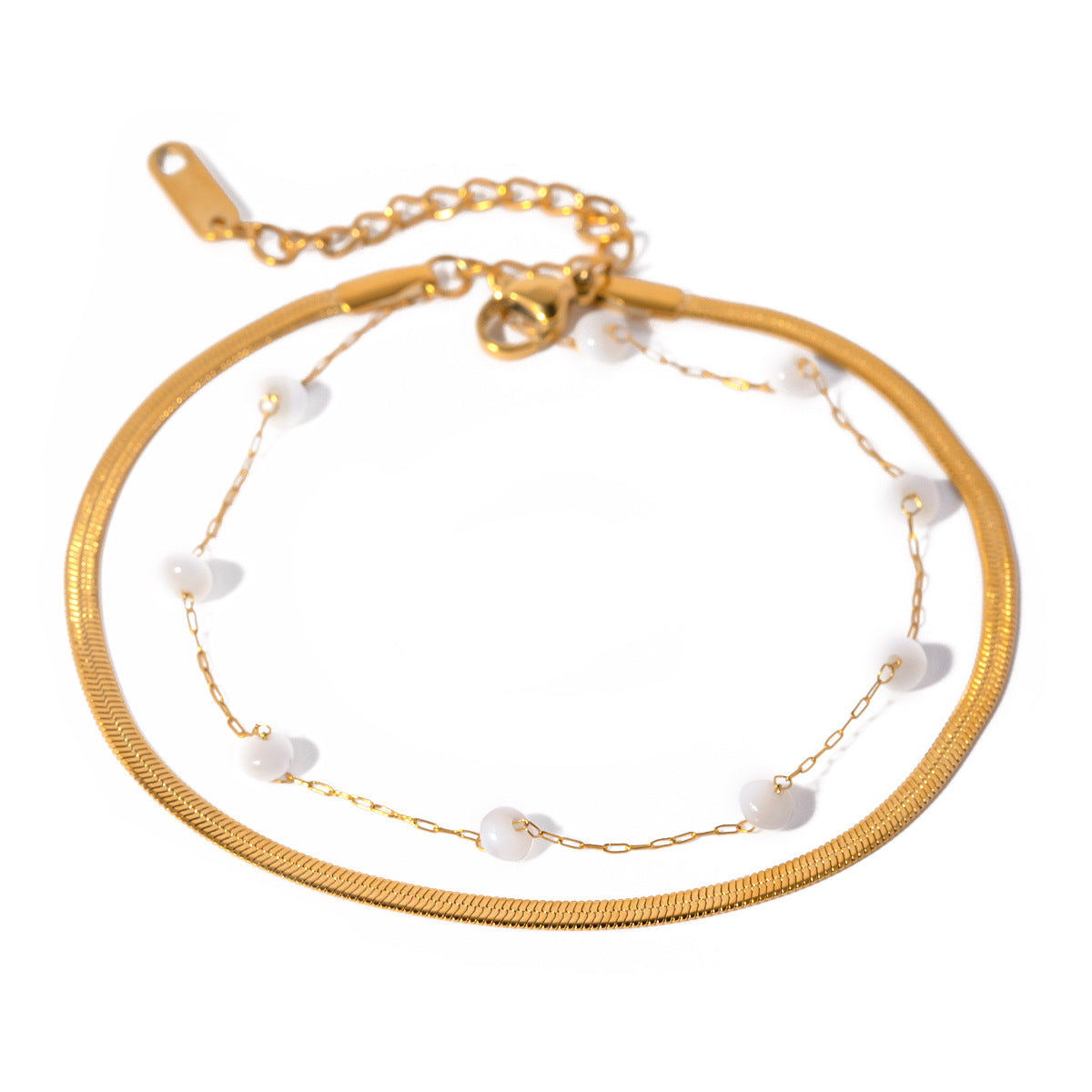 Round Shell Bead Anklet