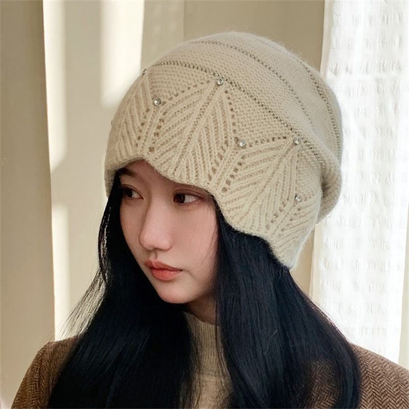 Thickened Rabbit Fur Knit Hat