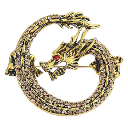 Feilong shape brooch