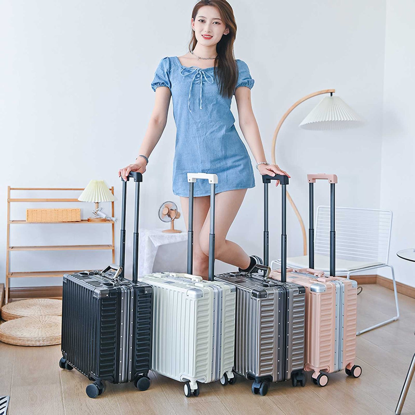 Aluminum frame trolley case 18 inches