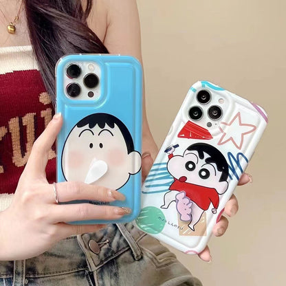 Funda anti-estornudos giratoria con diseño de dibujos animados para iPhone XR y Apple 15 Pro Frame Airbag 