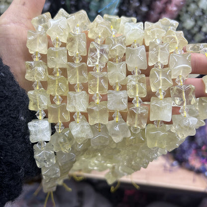 22pcs/string natural stone crystal amethyst citrine