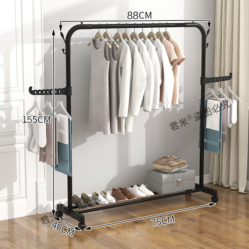 Clothes Rack Floor Standing Simple Clothes Drying Pole