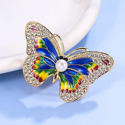 Drip Butterfly Brooch Alloy