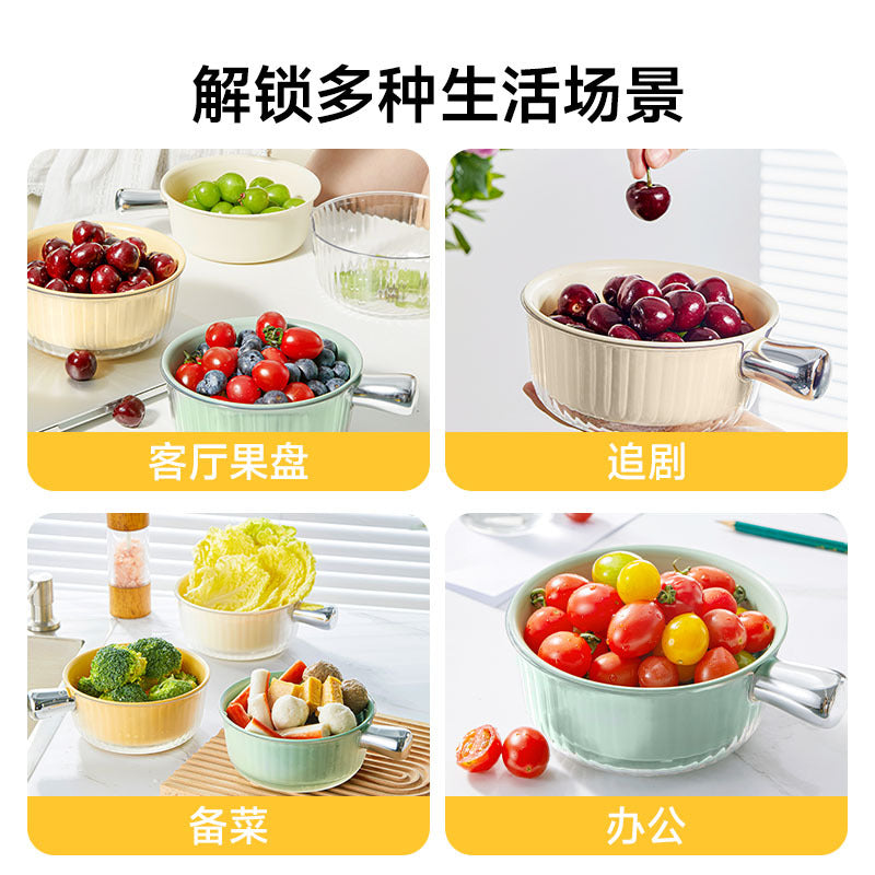 Handle Kitchen Fruit and Vegetable Washing Strainer Basket