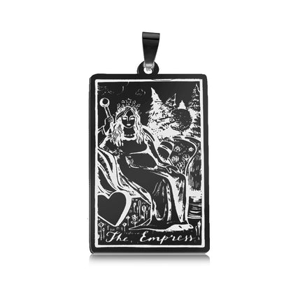 5 pcs/bag gun black tarot brand titanium steel pendant