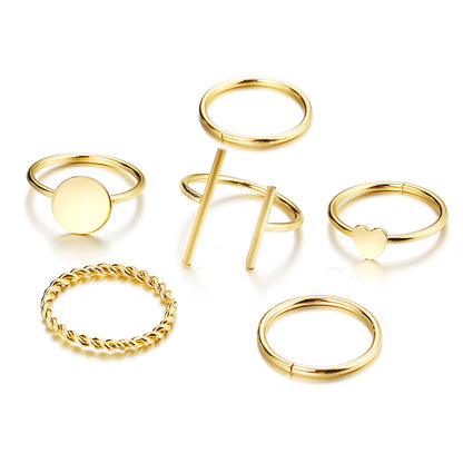 Alloy Geometric Knuckle Ring Set