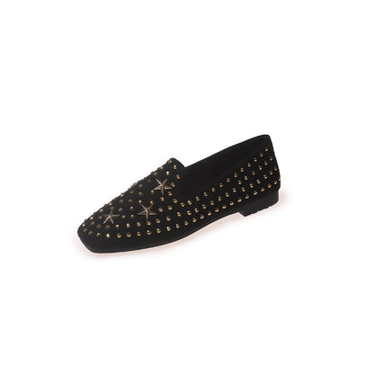 New rivet flat heel shoes