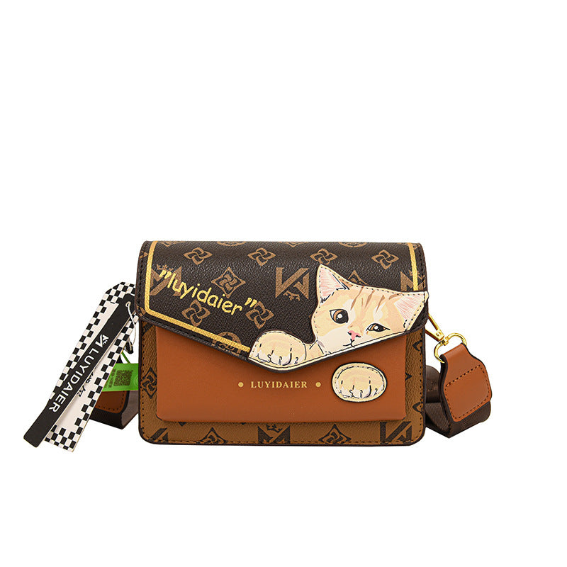 Retro printed women's bag