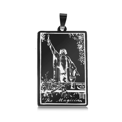 5 pcs/bag gun black tarot brand titanium steel pendant